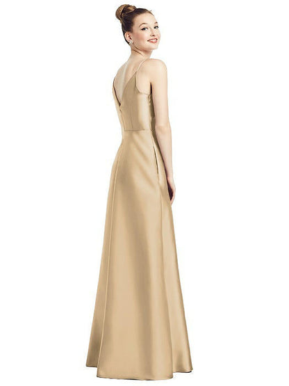 D776 サテンツイル ブライズメイド ロングドレス 39色 【結婚式 ブライズメイド アッシャー オーダーメイド】