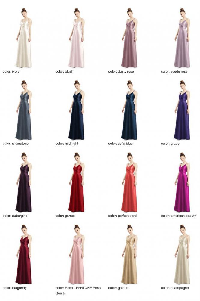 D776 サテンツイル ブライズメイド ロングドレス 39色 【結婚式 ブライズメイド アッシャー オーダーメイド】