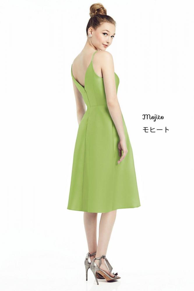 D777 サテンツイル ミディ丈 ブライズメイドドレス 39色 【結婚式 ブライズメイド アッシャー オーダーメイド】