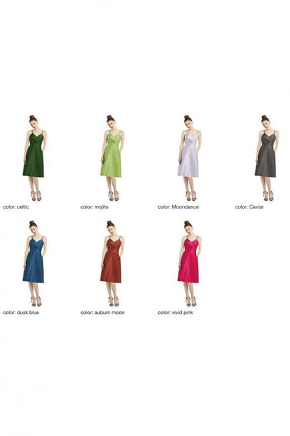 D777 サテンツイル ミディ丈 ブライズメイドドレス 39色 【結婚式 ブライズメイド アッシャー オーダーメイド】