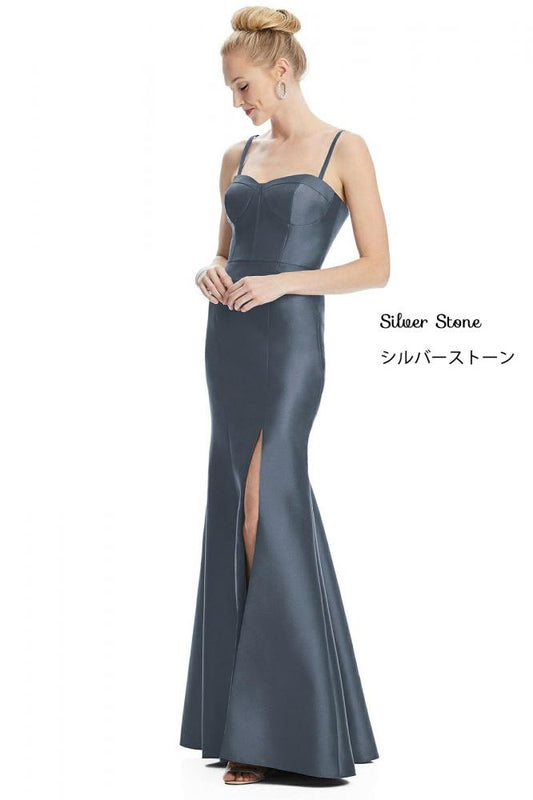 D787 サテンツイル ブライズメイド ロングドレス 39色 【結婚式 ブライズメイド アッシャー オーダーメイド】