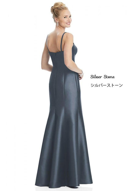 D787 サテンツイル ブライズメイド ロングドレス 39色 【結婚式　ブライズメイド　アッシャー　オーダーメイド】