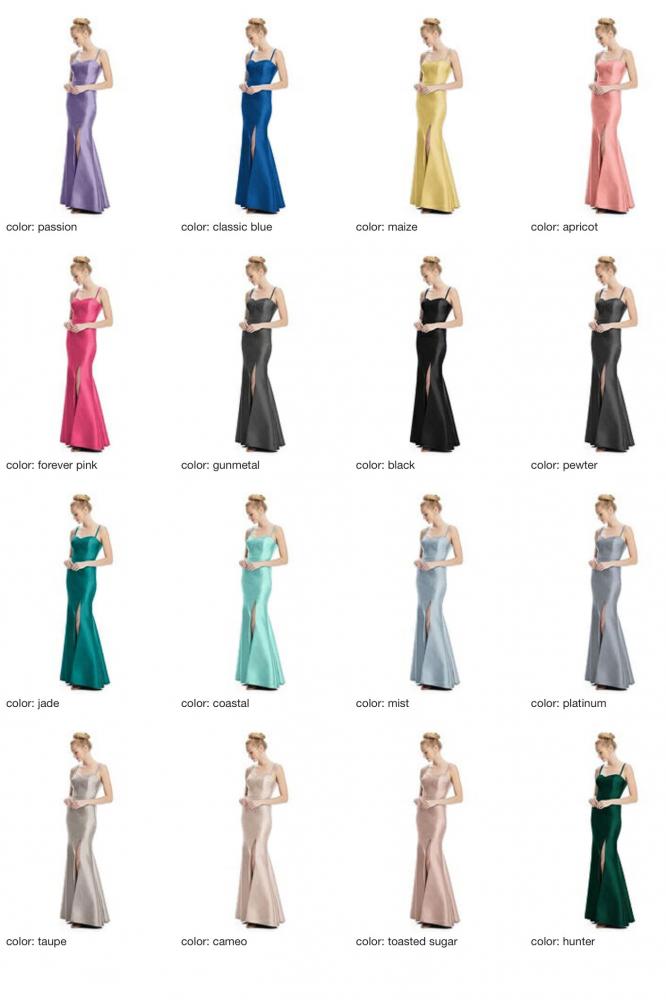 D787 サテンツイル ブライズメイド ロングドレス 39色 【結婚式 ブライズメイド アッシャー オーダーメイド】