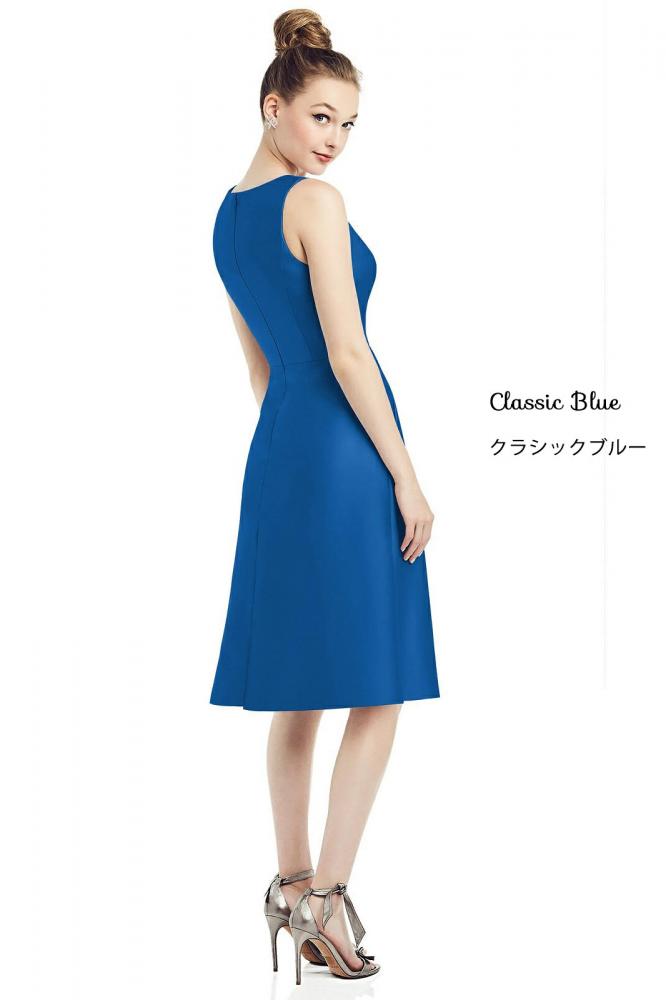 D789 サテンツイル ミディ丈 ブライズメイドドレス 39色 【結婚式 ブライズメイド アッシャー オーダーメイド】