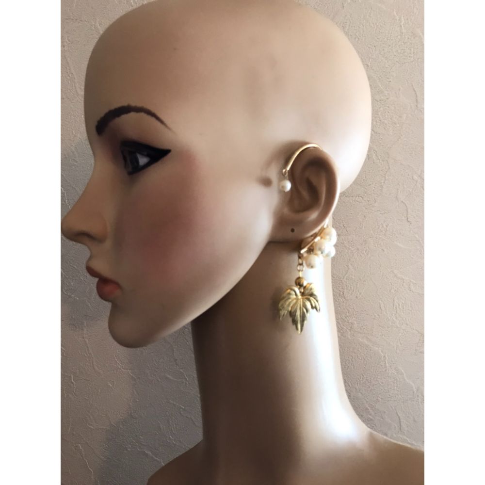 じゃらじゃら淡水パールのイヤーフック 【結婚式 ピアス イヤリング】