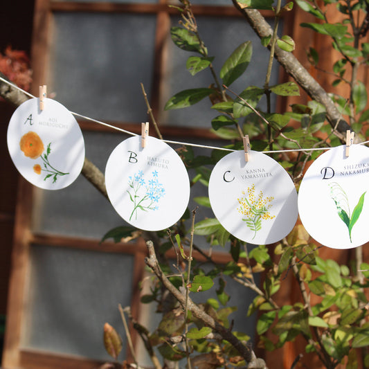 【エスコートカード】ブリューテ (丸型)【結婚式 ペーパー 席札】