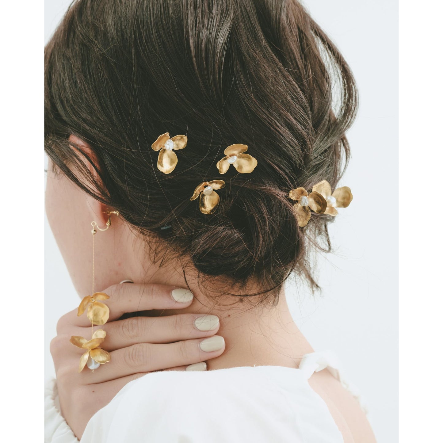 flower pin 5本set 【結婚式　ヘアアクセサリー】