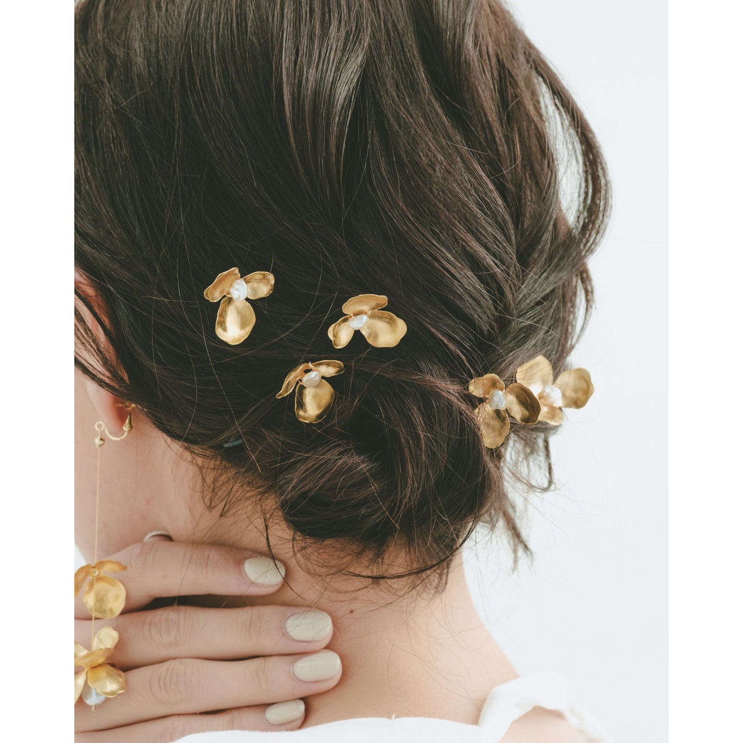 flower pin 5本set 【結婚式　ヘアアクセサリー】