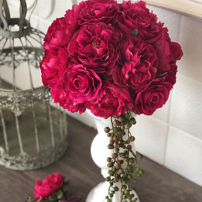 【造花】オーダーラウンドブーケ 【結婚式 フラワー 造花 ブーケ ブートニア】