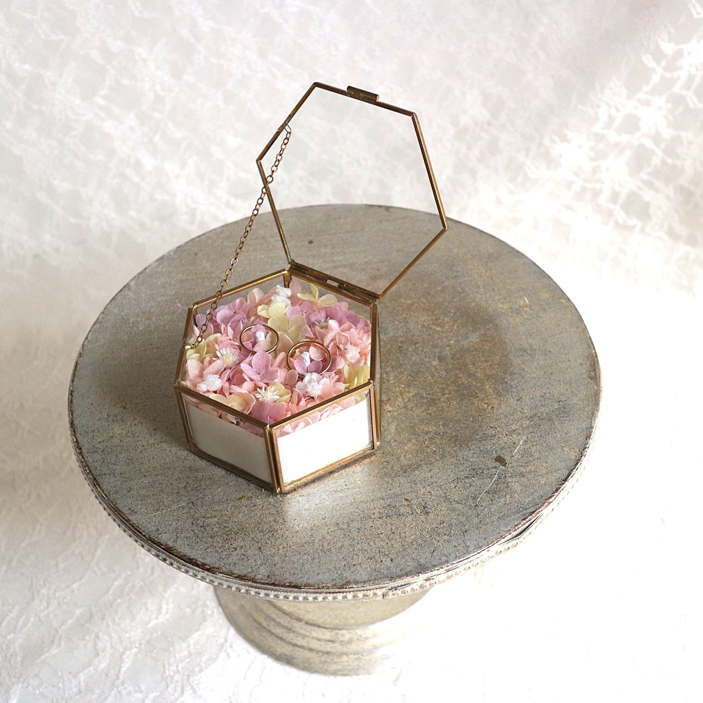 あじさいのボックスリングピロー