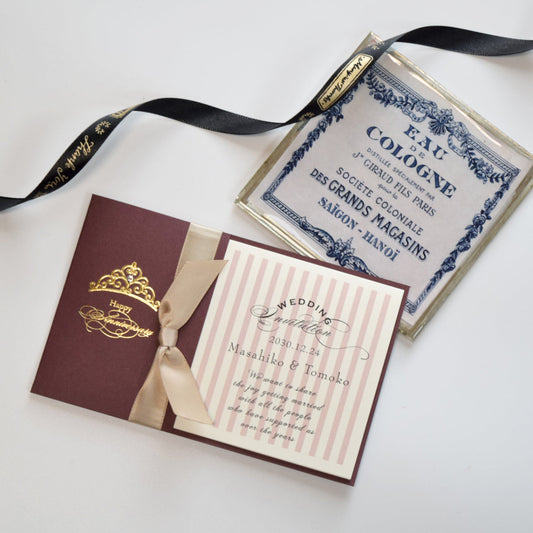 【結婚式 招待状セット】フィノ ラズベリーレッド (印刷込み)【結婚式 ペーパー 招待状】