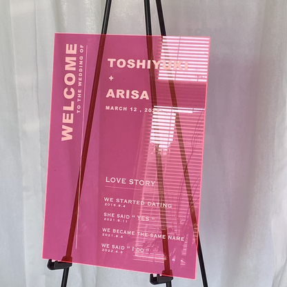 NEON pink A3 【結婚式 ウェルカムボード オーダーメイド】