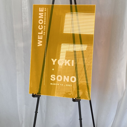 NEON orange A3 【結婚式 ウェルカムボード オーダーメイド】