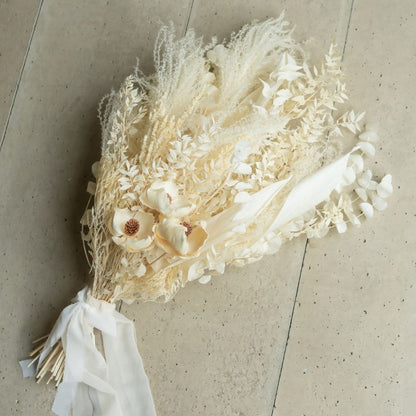 【造花】-Vintage White- ビンテージホワイト ドライフラワー 【結婚式 フラワー 造花 ブーケ ブートニア】