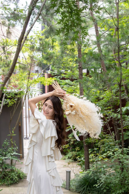 【造花】-Vintage White- ビンテージホワイト ドライフラワー 【結婚式 フラワー 造花 ブーケ ブートニア】