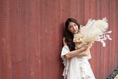 【造花】-Vintage White- ビンテージホワイト ドライフラワー 【結婚式 フラワー 造花 ブーケ ブートニア】