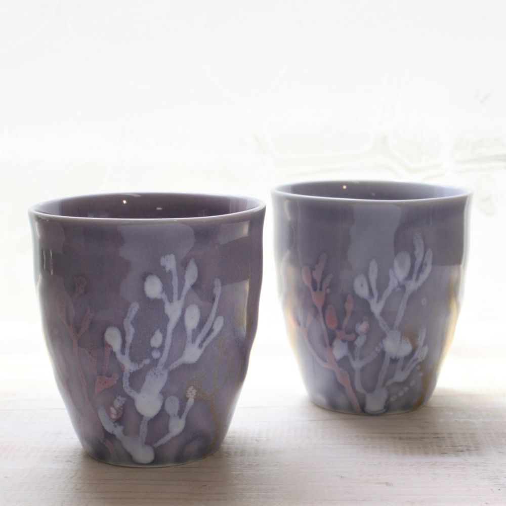 沖縄の海と縁起の良い珊瑚タンブラーペア/紅掛空色【結婚式 引き出物・ギフト】