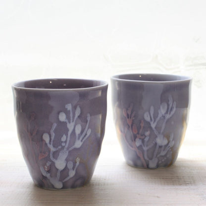沖縄の海と縁起の良い珊瑚タンブラーペア/紅掛空色【結婚式 引き出物・ギフト】