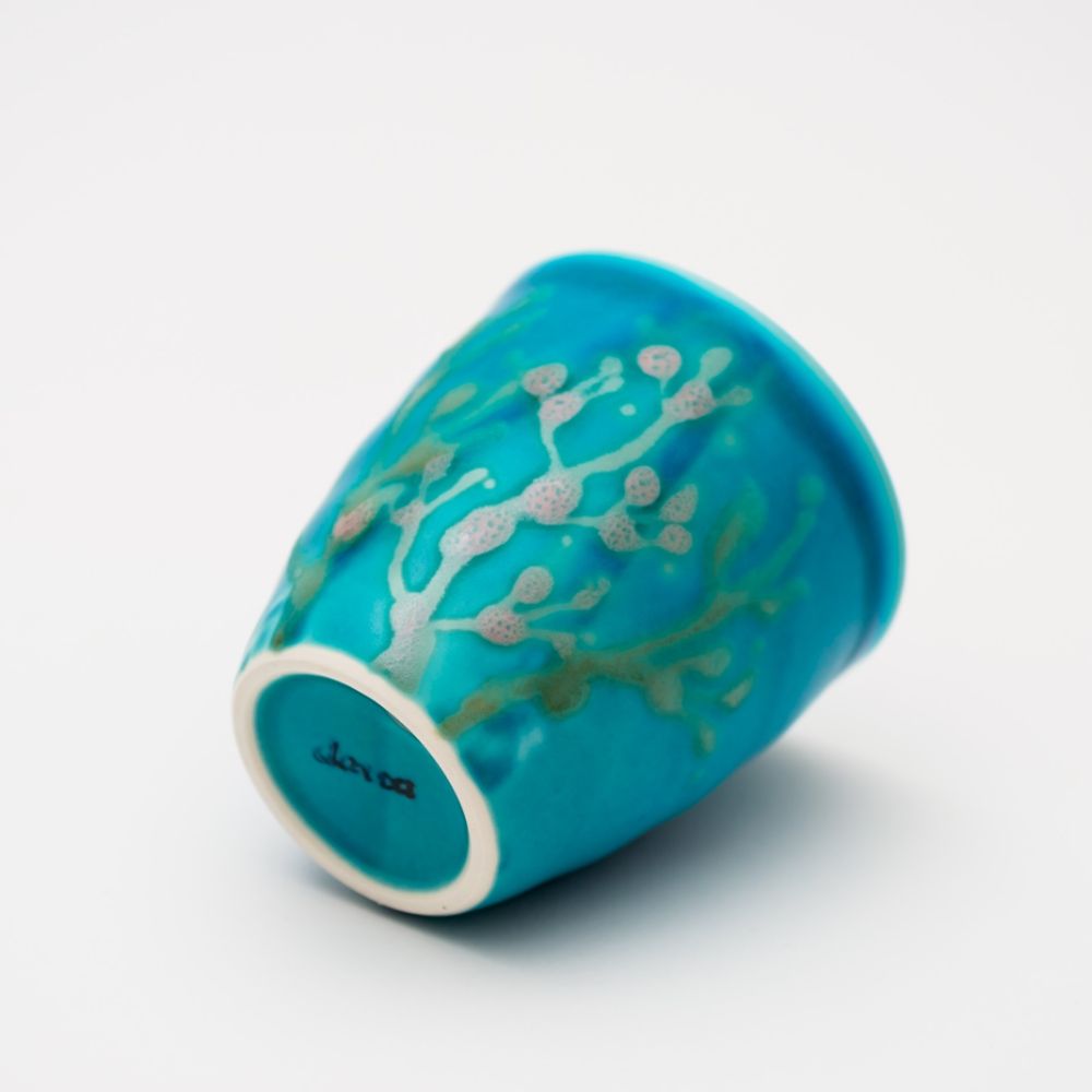 沖縄の海のと縁起の良い珊瑚タンブラーペア/水色【結婚式 引き出物・ギフト】