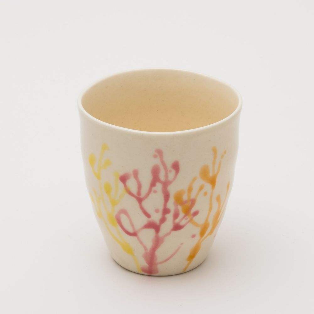 沖縄の海と縁起の良い珊瑚タンブラーペア/純白【結婚式 引き出物・ギフト】