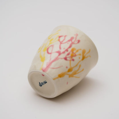 沖縄の海と縁起の良い珊瑚タンブラーペア/純白【結婚式 引き出物・ギフト】