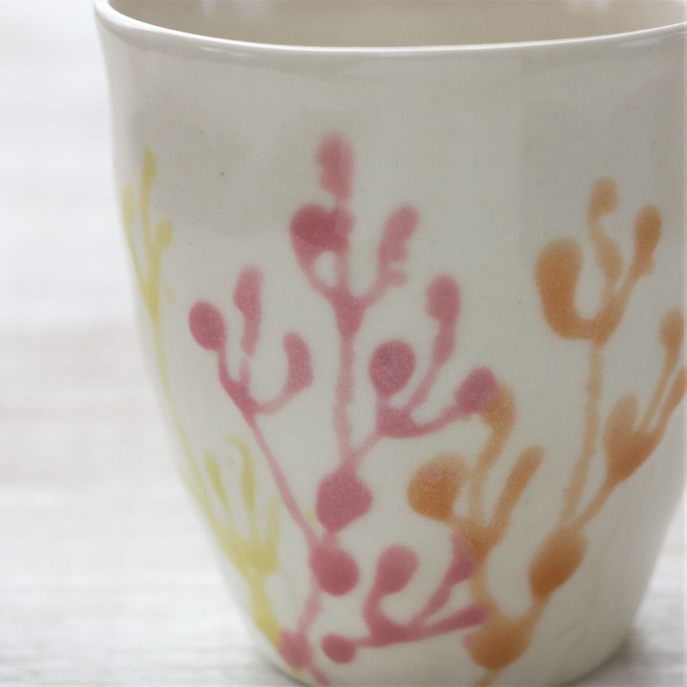 沖縄の海と縁起の良い珊瑚タンブラーペア/純白【結婚式 引き出物・ギフト】