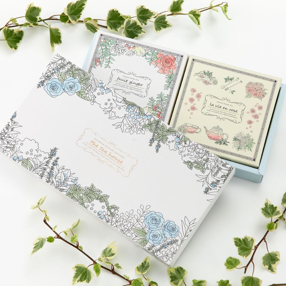 ハーブティーギフト 【ティーパックギフト】 フルーツジンジャー(ほっこりしょうが茶)&ラヴィアンローズ 【結婚式 ギフト 食品 引き菓子】