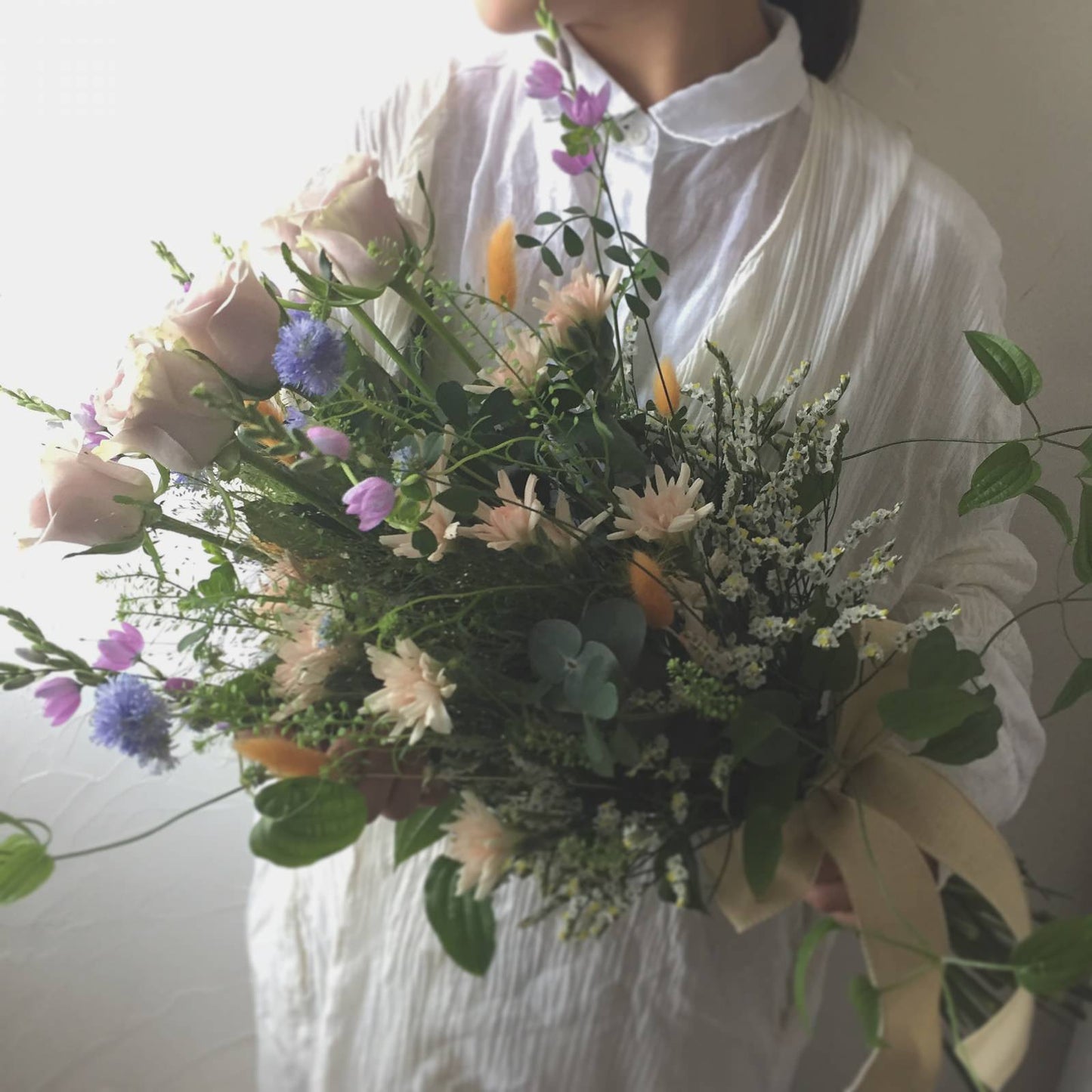 【生花】Wedding Bouquet 【結婚式 フラワー 生花 ブーケ ブートニア オーダーメイド】