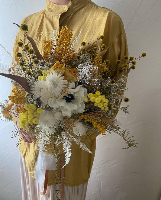 【ドライフラワー】Wedding Bouquet 【結婚式 フラワー ドライフラワー ブーケ ブートニア オーダーメイド】