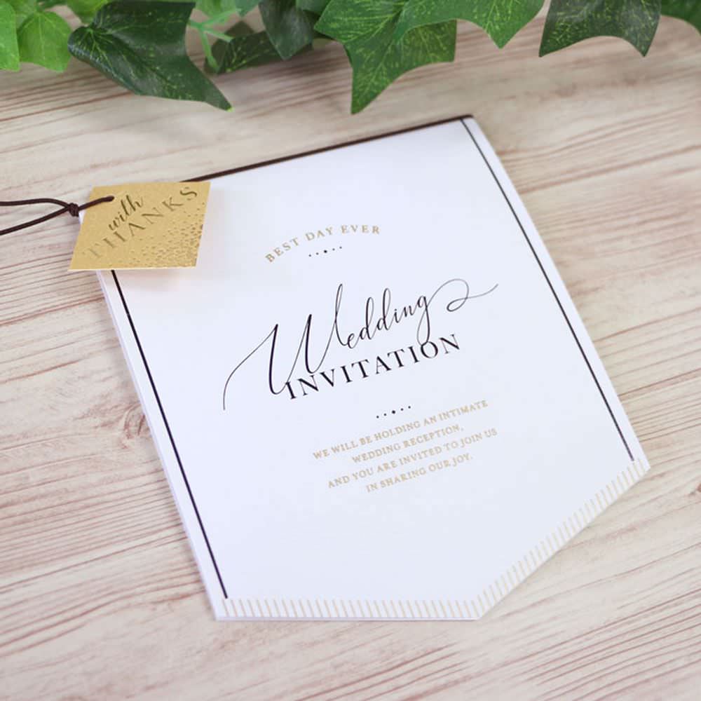 招待状セット クレール ホワイト【結婚式 ペーパー 招待状】