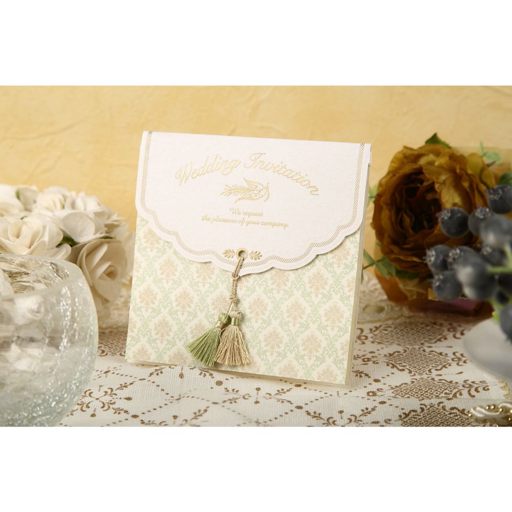 招待状セット フェリシア グリーン【結婚式 ペーパー 招待状】