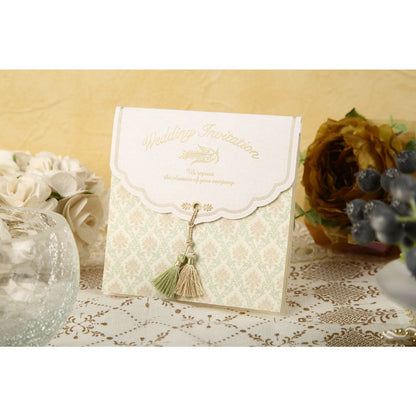 招待状セット フェリシア グリーン【結婚式 ペーパー 招待状】