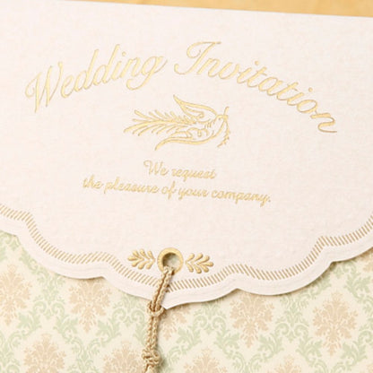 招待状セット フェリシア グリーン【結婚式 ペーパー 招待状】