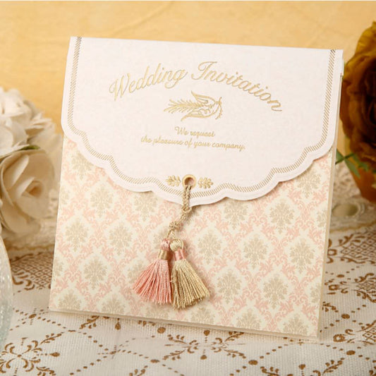 招待状セット フェリシア ピンク【結婚式 ペーパー 招待状】