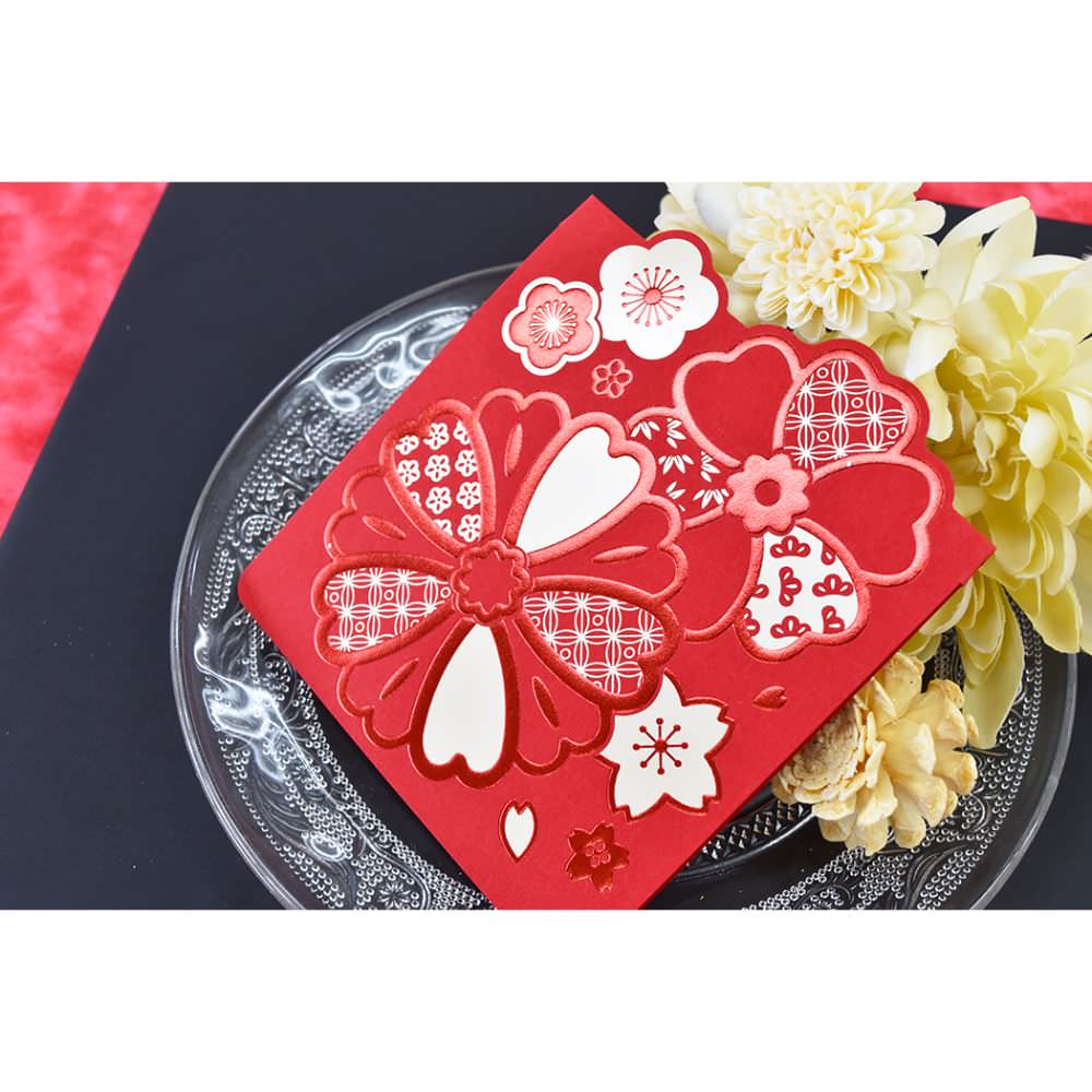 招待状セット 和花 赤【結婚式 ペーパー 招待状】