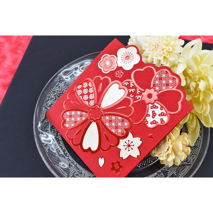 招待状セット 和花 赤【結婚式 ペーパー 招待状】