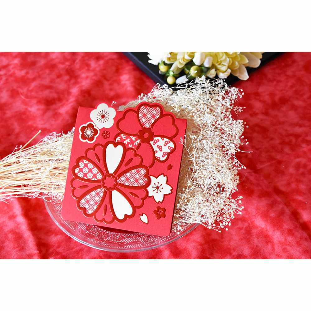 招待状セット 和花 赤【結婚式 ペーパー 招待状】