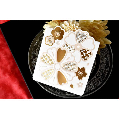 招待状セット 和花 白【結婚式 ペーパー 招待状】