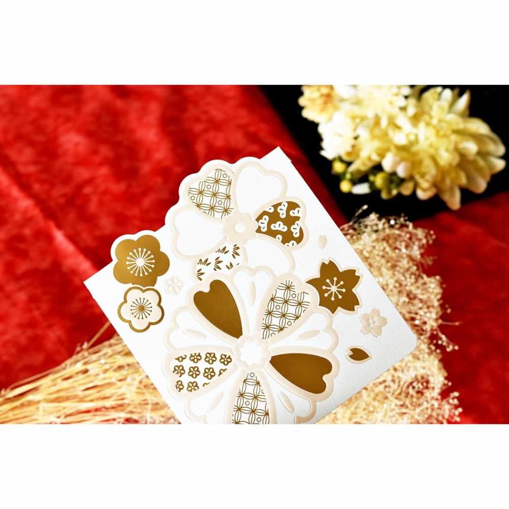 招待状セット 和花 白【結婚式 ペーパー 招待状】