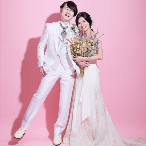 【洋装1着】ドレス×タキシード　台紙付六切写真1枚orデータ1カットプラン　【結婚式　写真　フォト　撮影】