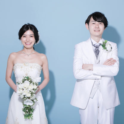 【豪華プラン】　洋装1着×和装1着　台紙付六切写真2枚orデータ2カットプラン　【結婚式　写真　フォト　撮影】