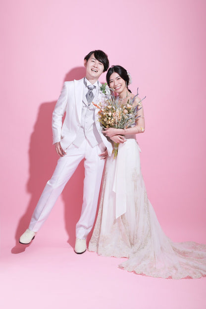 【豪華プラン】　洋装1着×和装1着　台紙付六切写真2枚orデータ2カットプラン　【結婚式　写真　フォト　撮影】