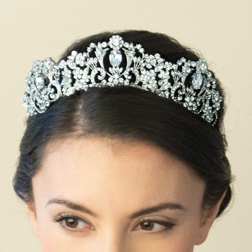 【正規品】Ivory & Co. アイボリー・アンド・コー Millicent ミリセント ブライダルティアラ クリスタル シルバー 結婚式 アクセサリー (IC-T10)【結婚式　アクセサリー　ティアラ　ヘッドドレス　ヘアアクセサリー】