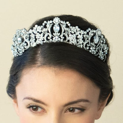 【正規品】Ivory & Co. アイボリー・アンド・コー Millicent ミリセント ブライダルティアラ クリスタル シルバー 結婚式 アクセサリー (IC-T10)【結婚式　アクセサリー　ティアラ　ヘッドドレス　ヘアアクセサリー】