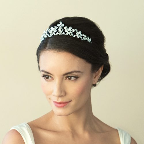 【レンタル】Ivory & Co. アイボリー・アンド・コー Adelle アデル ブライダルティアラ クリスタル シルバー 結婚式 アクセサリー (IC-T11-R)【結婚式　アクセサリー　ティアラ　ヘッドドレス　ヘアアクセサリー】