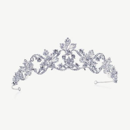 【レンタル】Ivory & Co. アイボリー・アンド・コー Adelle アデル ブライダルティアラ クリスタル シルバー 結婚式 アクセサリー (IC-T11-R)【結婚式　アクセサリー　ティアラ　ヘッドドレス　ヘアアクセサリー】