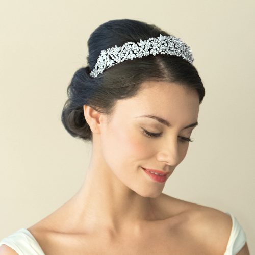 【レンタル】Ivory & Co. アイボリー・アンド・コー Octavia オクタヴィア ブライダルティアラ クリスタル シルバー 結婚式 アクセサリー (IC-T12-R)【結婚式　アクセサリー　ティアラ　ヘッドドレス　ヘアアクセサリー】