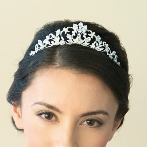 【正規品】Ivory & Co. アイボリー・アンド・コー Hepburn ヘップバーン ブライダルティアラ クリスタル シルバー 結婚式 アクセサリー (IC-T13)【結婚式　アクセサリー　ティアラ　ヘッドドレス　ヘアアクセサリー】