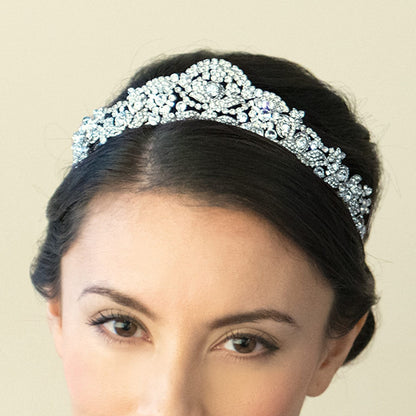 【正規品】Ivory & Co. アイボリー・アンド・コー Princess Mia プリンセスミア ブライダルティアラ クリスタル シルバー 結婚式 アクセサリー (IC-T19)【結婚式　アクセサリー　ティアラ　ヘッドドレス　ヘアアクセサリー】