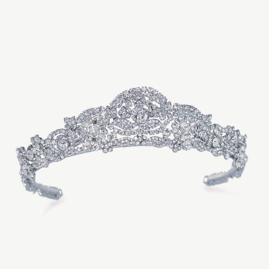 【レンタル】Ivory & Co. アイボリー・アンド・コー Princess Mia プリンセスミア ブライダルティアラ クリスタル シルバー 結婚式 アクセサリー (IC-T19-R)【結婚式　アクセサリー　ティアラ　ヘッドドレス　ヘアアクセサリー】